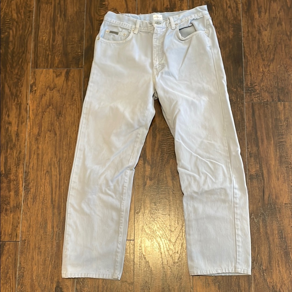 Calvin Klein Blue / Gray Straight Jeans Classic Style size 11
